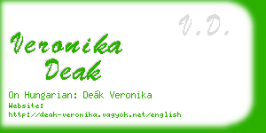 veronika deak business card